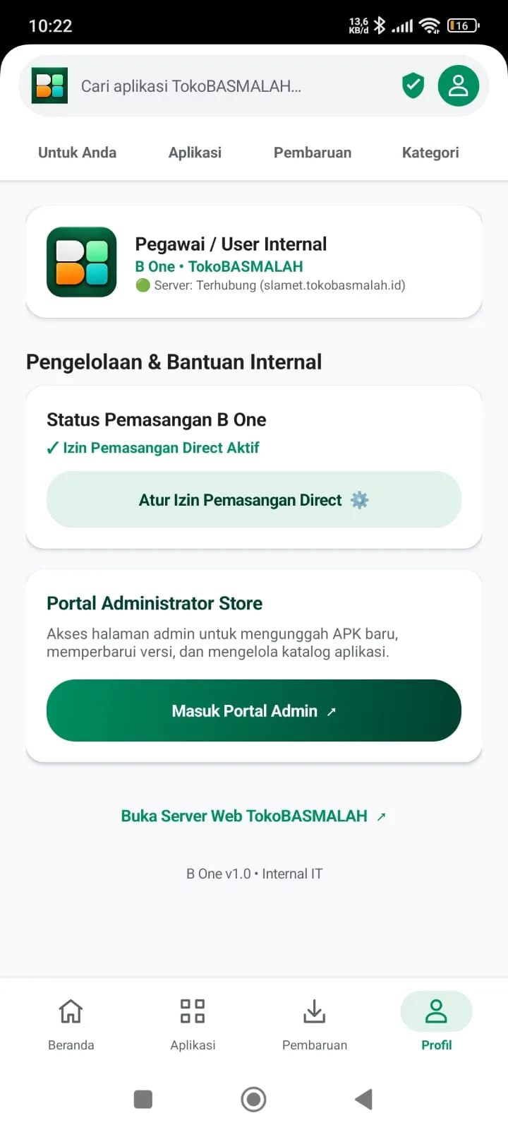 Tampilan B-ONE 4